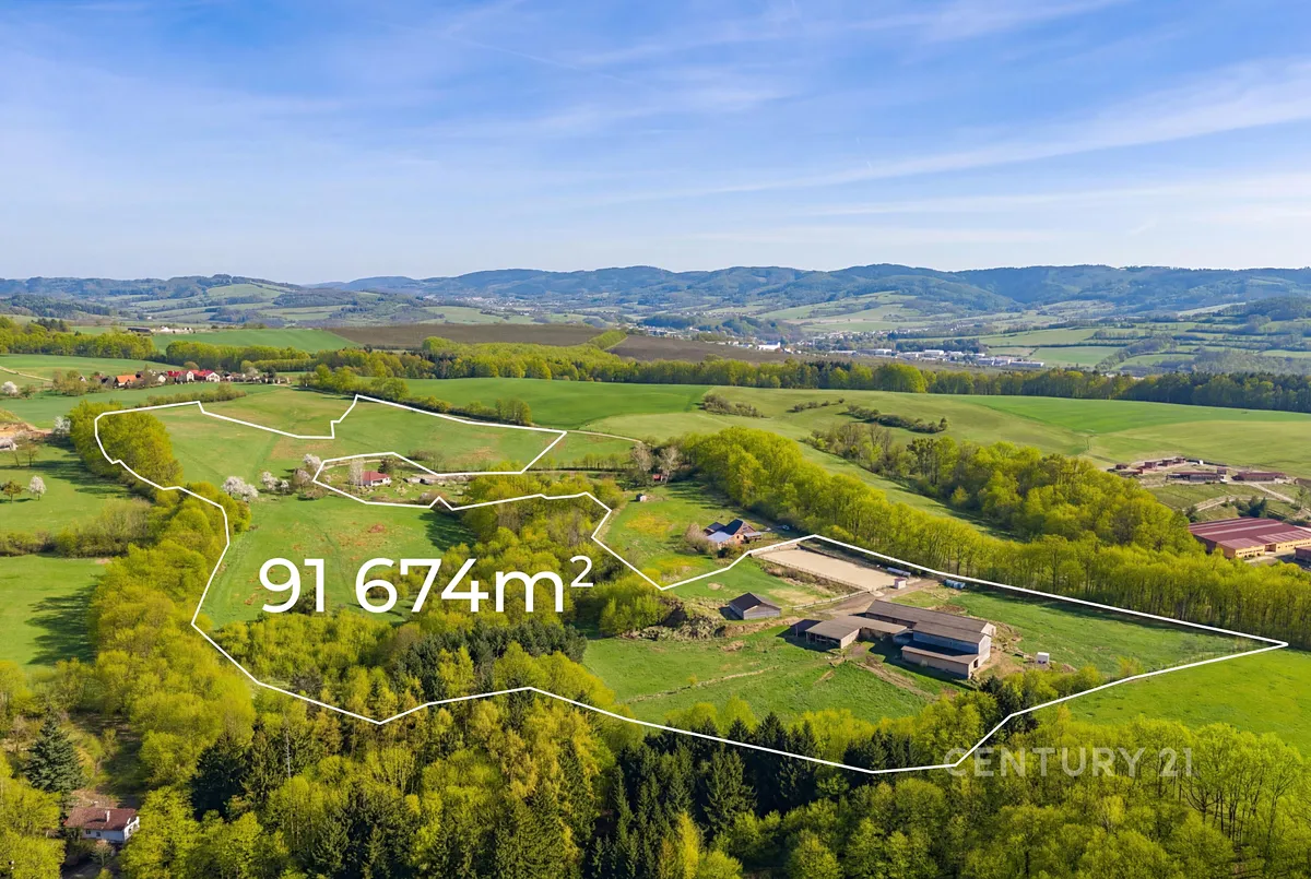 Prodej zemědělské usedlosti 1100 m², pozemek 91674 m²